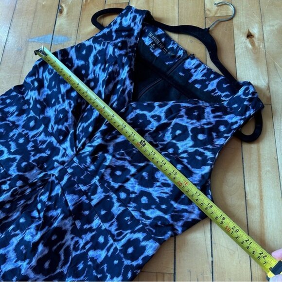 Lafayette 148 Sz 14 Purple Leopard Print A Line Dress - Picture 5 of 10